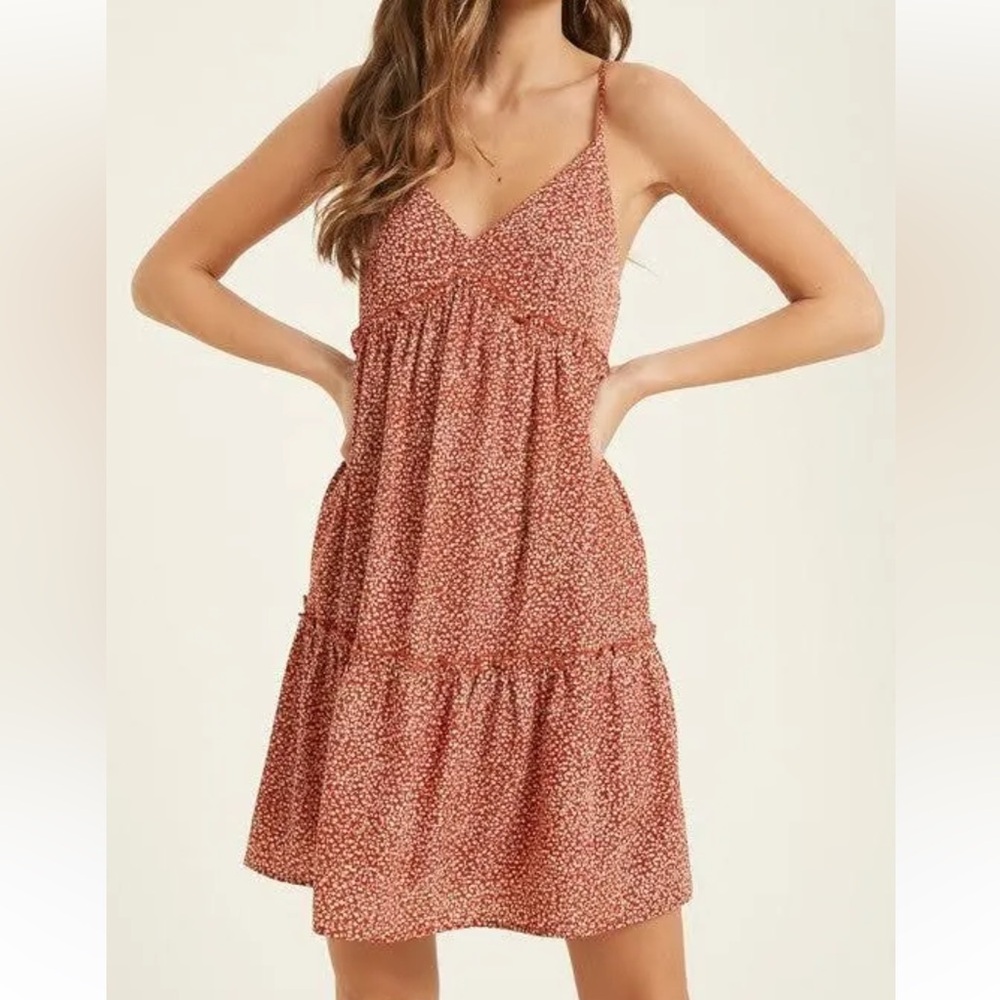 Wishlist Pocketed Floral Print Mini Dress Large.